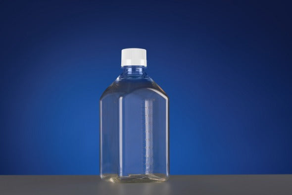2L PETG Square Storage Bottle, Sterile, double bagged small pacakging, 6/pk, 12/cs