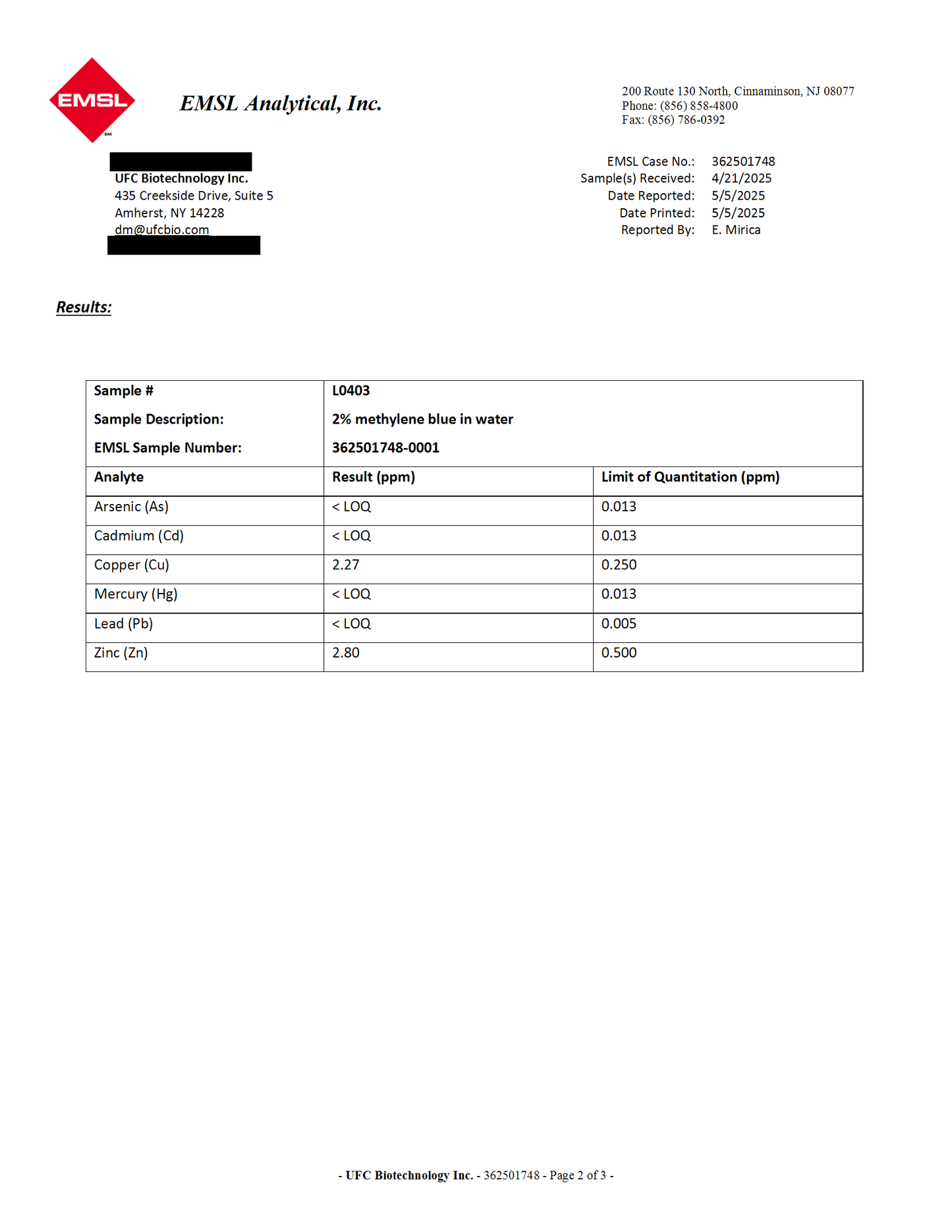 Methylene Blue USP 1% Solution