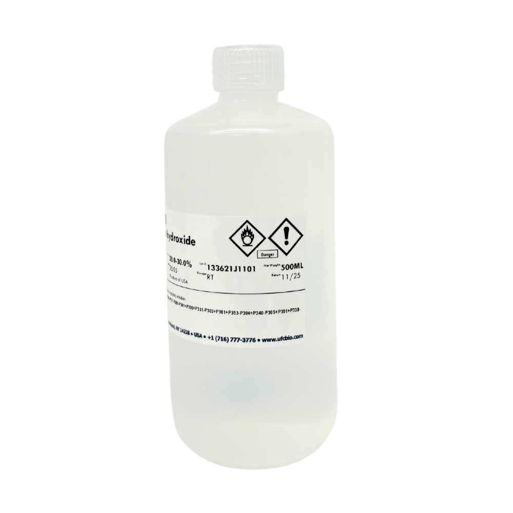 Ammonium Hydroxide Solution, 28 - 30% - ACS Grade - 500mL - ufcbio