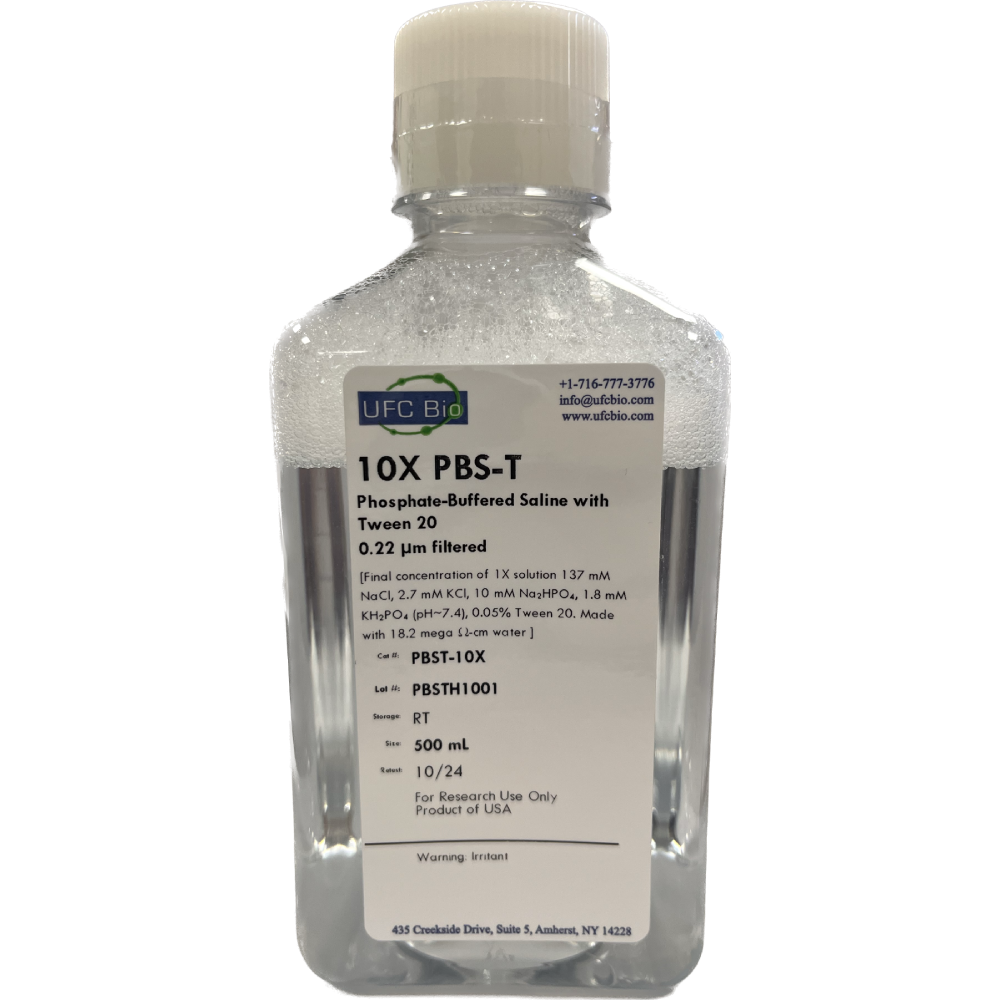 10X PBS-T (Phosphate Buffered Saline with Tween-20) - 500 mL