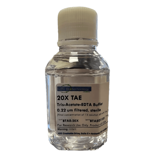 20X TAE (Tris Acetate EDTA) Buffer - 250 mL - ufcbio