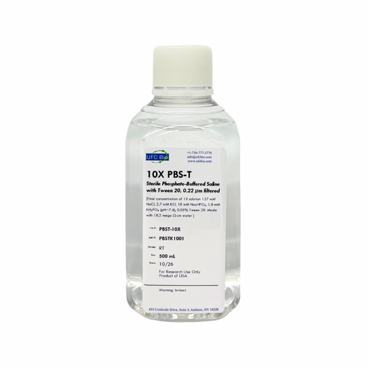 10X PBS-T (Phosphate Buffered Saline with Tween-20) - 500 mL