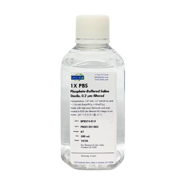 1X PBS (Phosphate Buffered Saline) - 500 mL