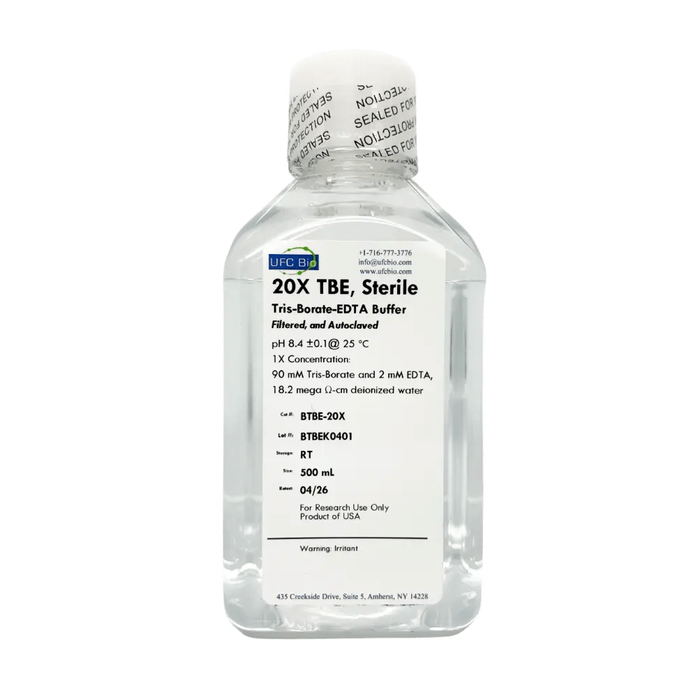 UFC BIO 20X TBE Buffer (Tris-Borate-EDTA), 500 mL bottle