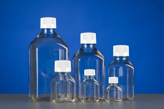 250mL PETG Square Media Bottles, Sterile, double bagged small pacakging, 6/pk, 48/cs - ufcbio