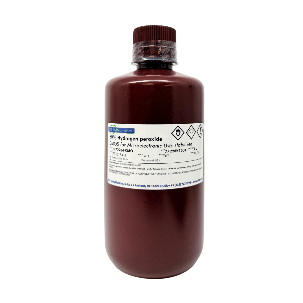 Hydrogen Peroxide 30% Stabilized - CMOS for Microelectronic Use - 1 Liter