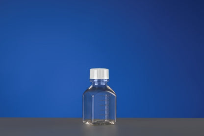 30mL PETG Square Media Bottles, Sterile, double bagged small pacakging, 5/pk, 40/cs - ufcbio