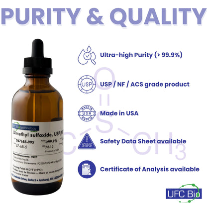 99.9%+ DMSO, USP/NF/ACS Pharma Grade