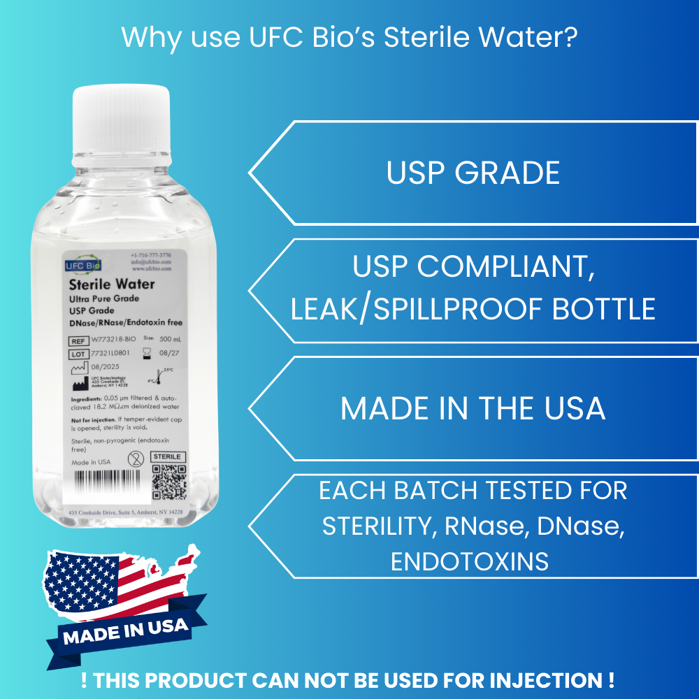 sterile water for glutathione injection Sterile Water USP, Ultra Pure Grade | RNase/DNase Free