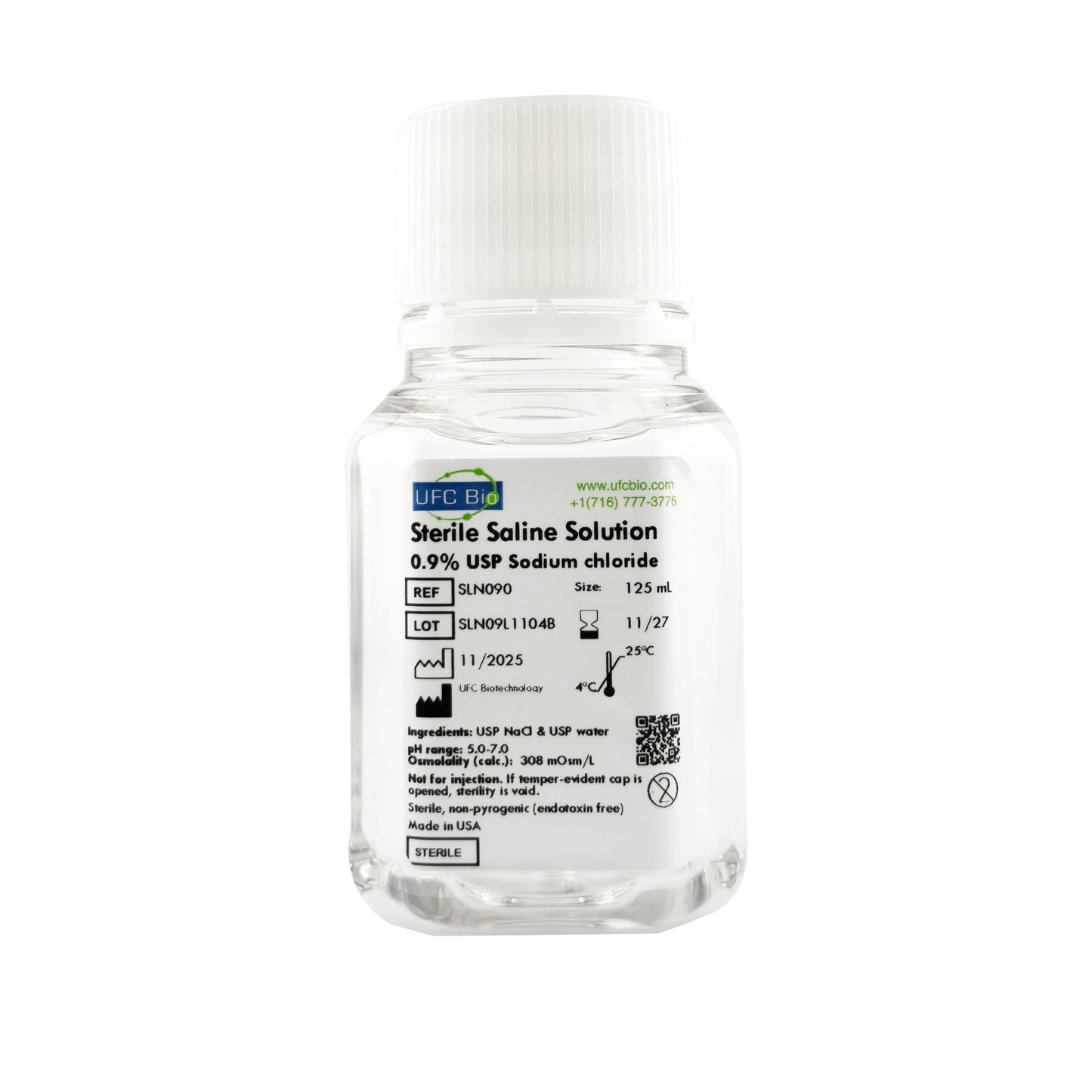 Sterile Saline Solution, 0.9% - USP Grade - RNase/DNase Free