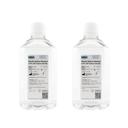 Sterile Saline Solution, 0.9% - USP Grade - RNase/DNase Free - 500 mL