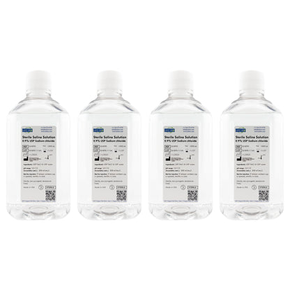 Sterile Saline Solution, 0.9% - USP Grade - RNase/DNase Free - 500 mL