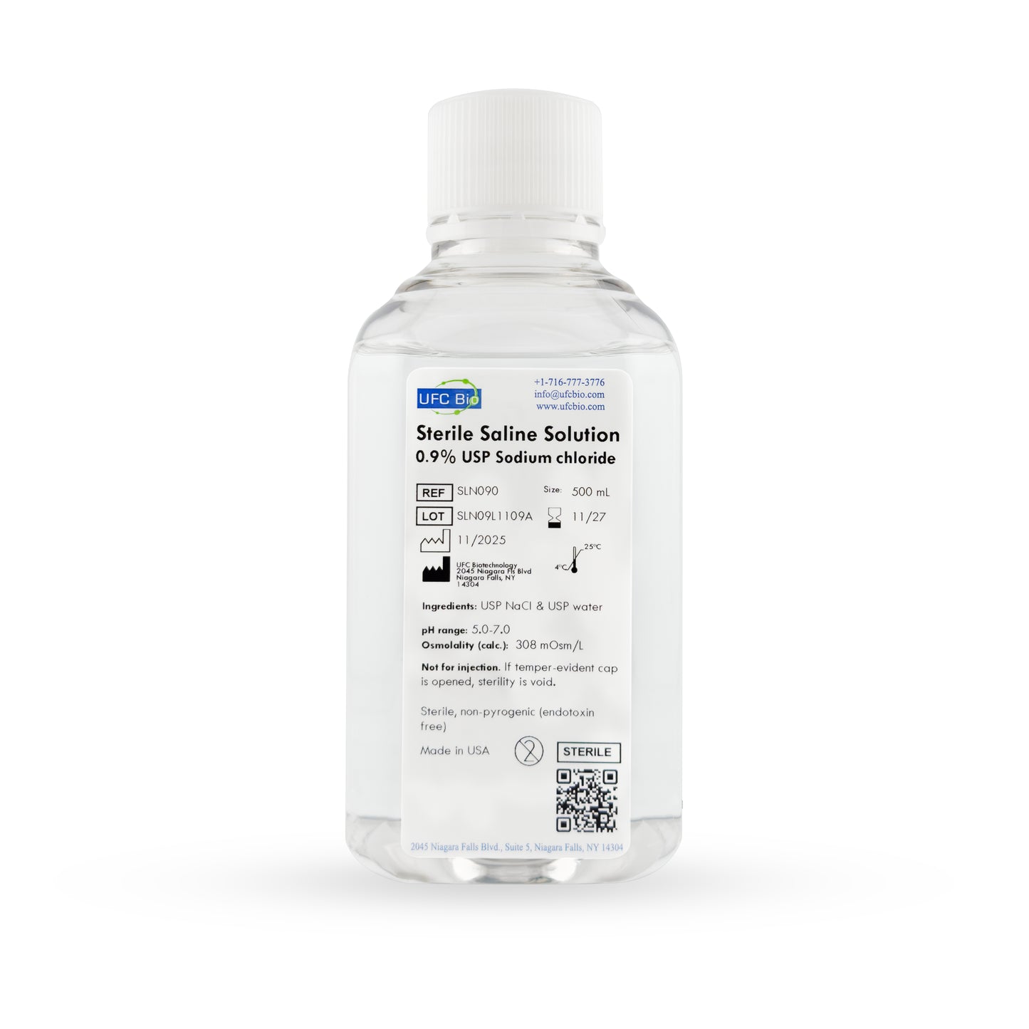 Sterile Saline Solution, 0.9% - USP Grade - RNase/DNase Free