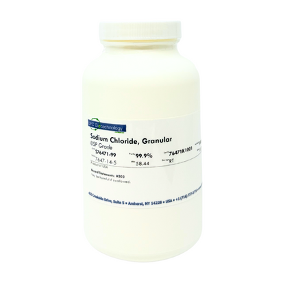 Sodium Chloride, Granular 99+% - USP Grade - Meets BP/EP/FCC/JP Specifications - 500G - ufcbio