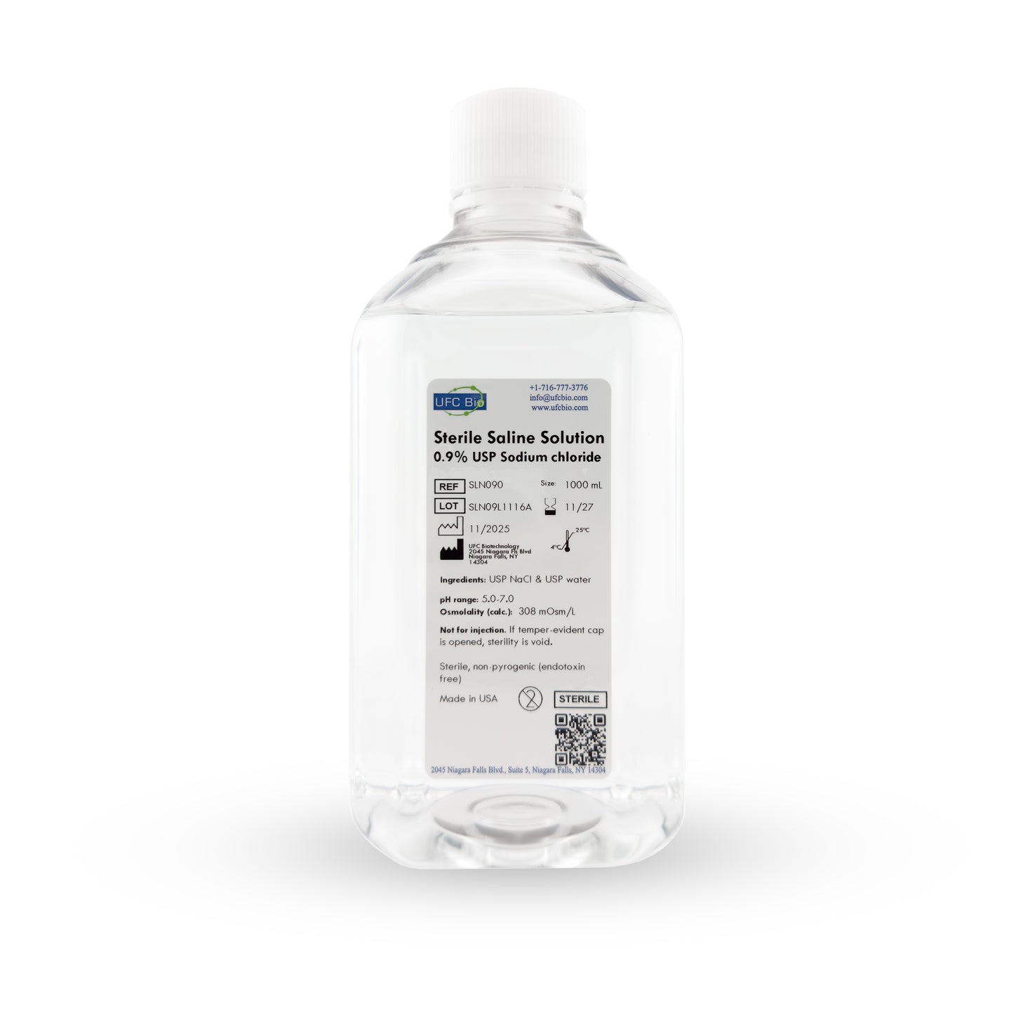 Sterile Saline Solution, 0.9% - USP Grade - RNase/DNase Free