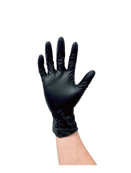 NestShield® Extra Thick Nitrile Examination Gloves, Black, 6 mil - ufcbio