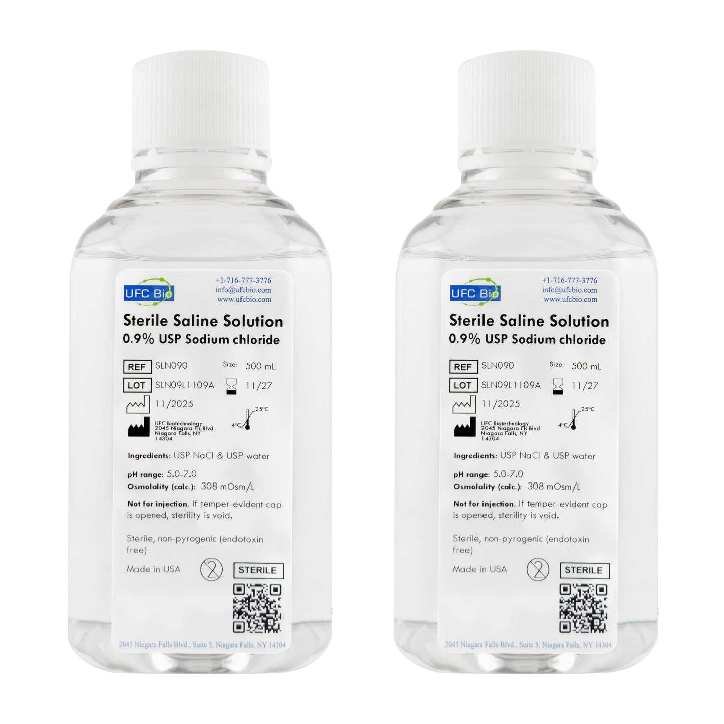 Sterile Saline Solution, 0.9% - USP Grade - RNase/DNase Free