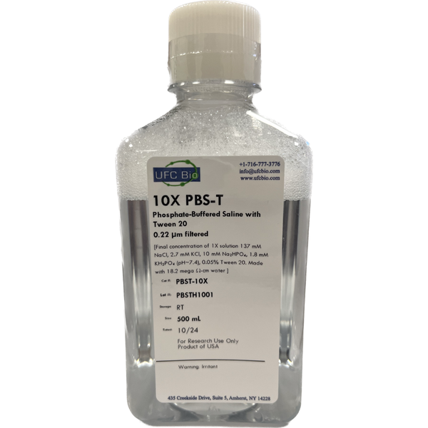 10X PBS-T (Phosphate Buffered Saline with Tween-20) - 500 mL