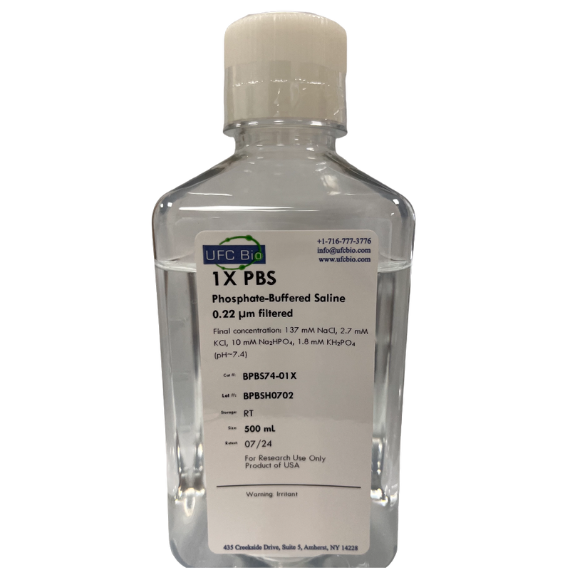 1X PBS (Phosphate Buffered Saline) - 500 mL