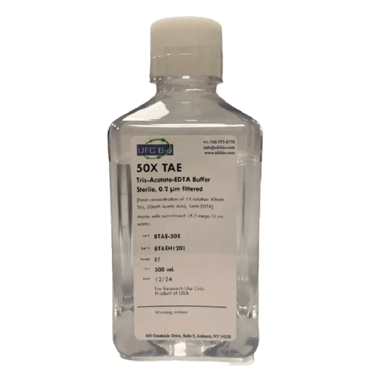 50X TAE Buffer - Tris Acetate EDTA Buffer - 500 mL - ufcbio