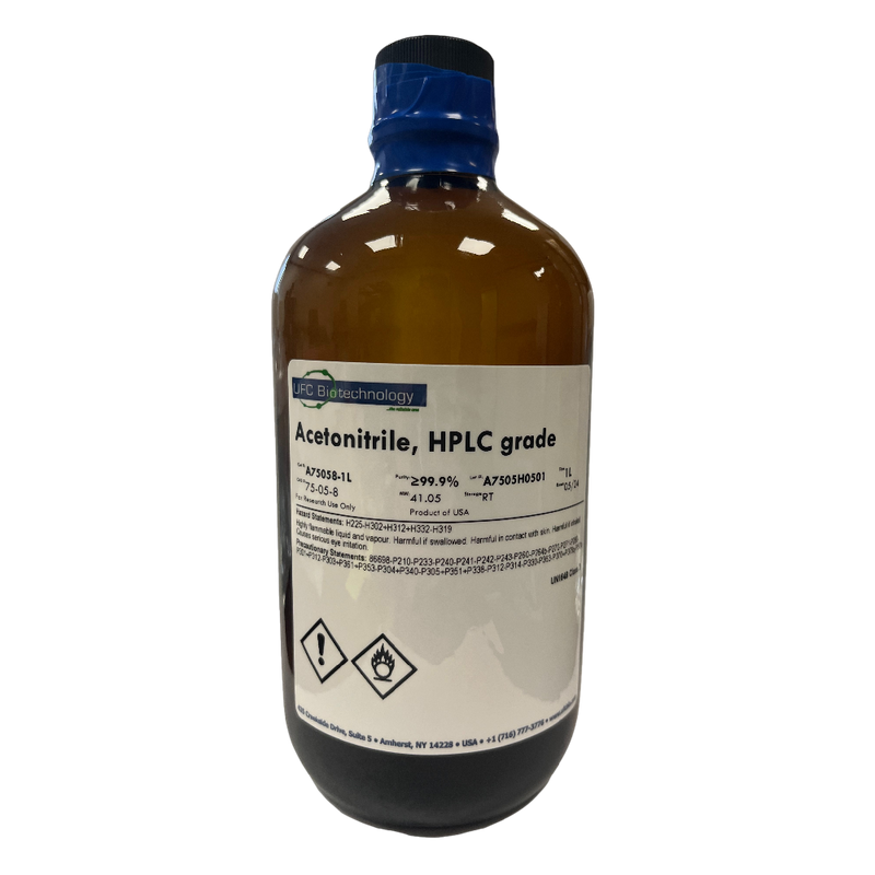 Acetonitrile, HPLC Grade, 99.9+% Pure - 1L